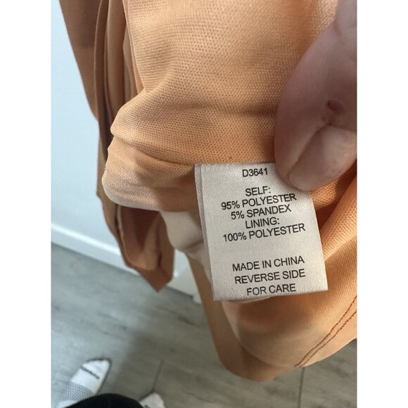 Alexia Admor Naomi V-Neck Dress Orange Size Small - Picture 4 of 6